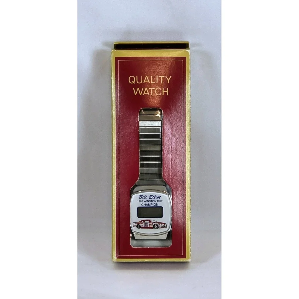 Vintage NASCAR Bill Elliott #9 1988 Winston Cup Champion Stainless Steel Watch